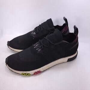 Adidas NMD Racer Primeknit Athletic Running Shoe Mens Size 13 CQ2441 Black White